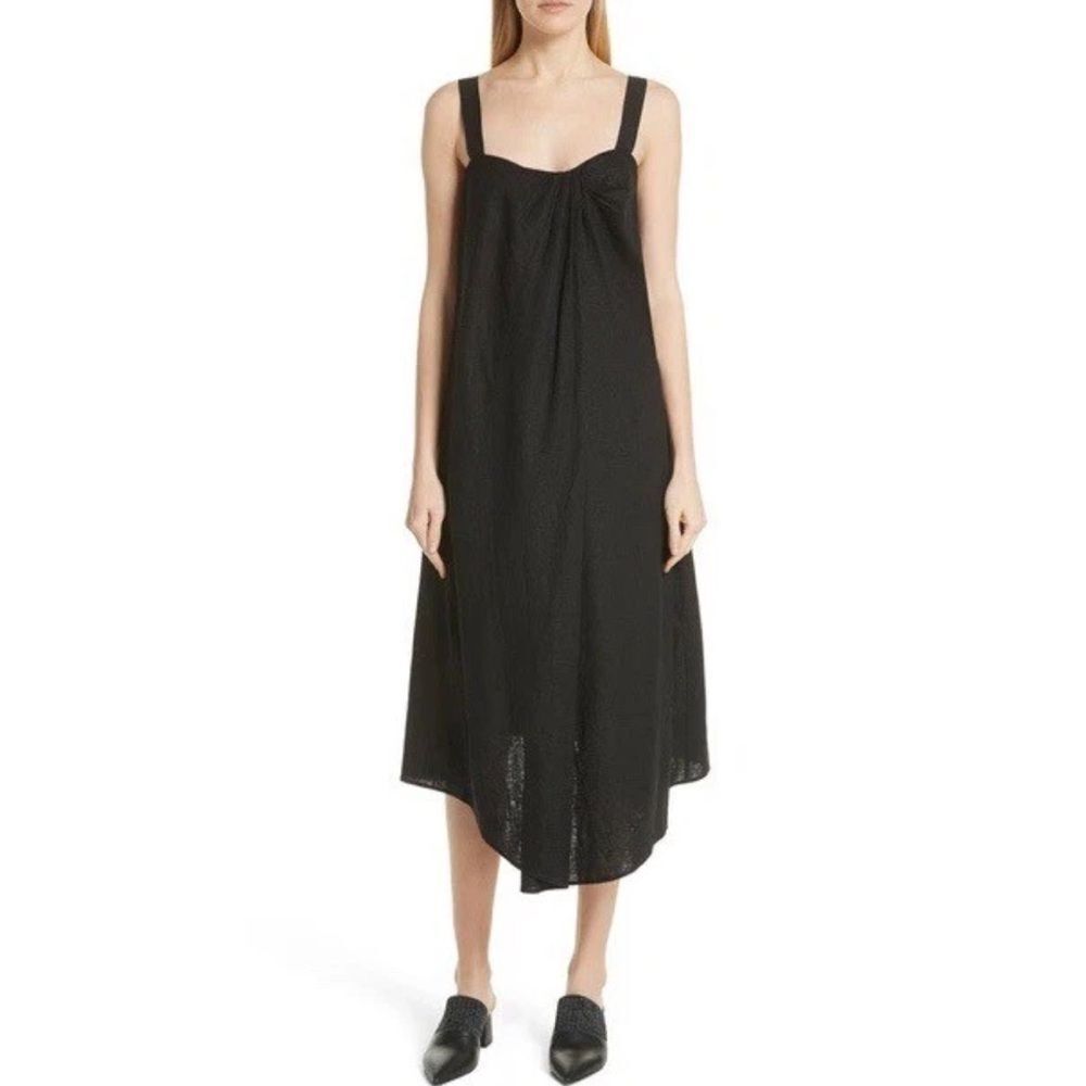 Vince Black Drape Neck Asymmetrical Hem Dress Size 4